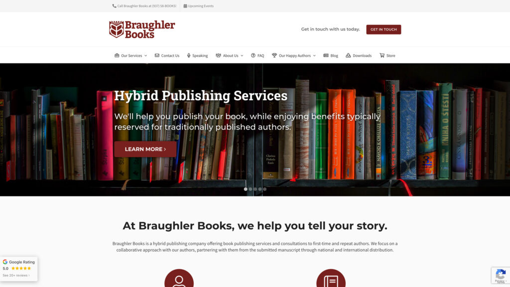 Braughler Books Website – Homepage